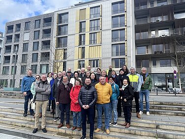 Während der Klausurtagung besuchten der Günzburger Stadtrat und die Verwaltungsspitze das ehemalige Bundesgartenschau-Gelände in Heilbronn. Foto: Michael Lindner/ Stadt Günzburg