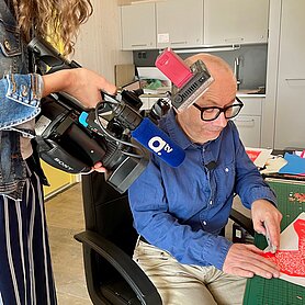 atv zu Besuch im Mobilen Atelier. Foto: Johanna Hofgärtner