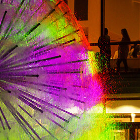 Lichtinstallation des Kunstvereins Off-Art. Foto: Philipp Röger für die Stadt Günzburg
