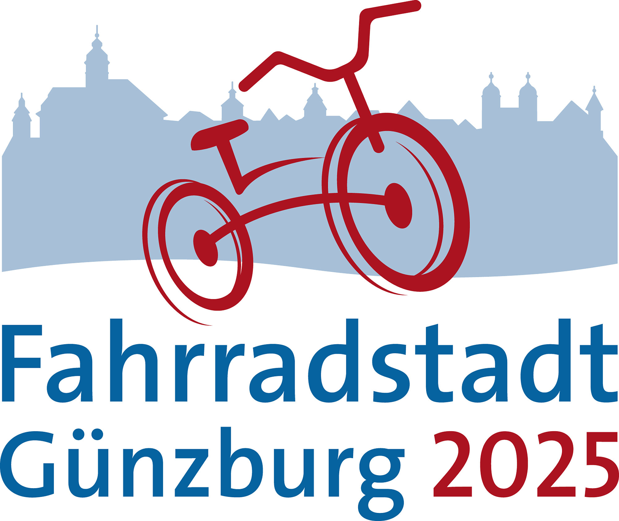 Günzburg wird bis 2025 zur Fahrradstadt. Dieses Logo begleitet den Prozess. Grafik: KIGG Gesellschaft für strategische Kommunikation mbH
