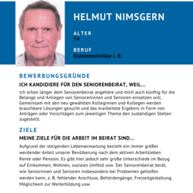 Kandidat Helmut Nimsgern