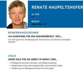 Kandidatin Renate Haupeltshofer