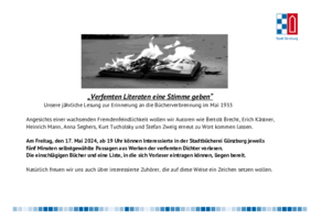 Plakat zur Lesung am 17. Mai