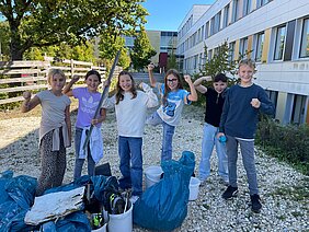 Stark war der Einsatz der Schüler bei der Müllsammelaktion „World Cleanup macht Schule“. Foto: Jutta Reiter