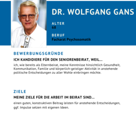 Kandidat Dr. Wolfgang Gans