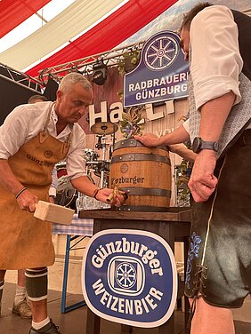 Für Groß und für Klein, für Blasmusik-Freunde oder Partymusik-Fans – für jeden war auf dem Günzburger Volksfest etwas geboten. Fotos: Michael Lindner/ Stadt Günzburg