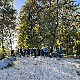 Gemeinsame Fahrradtour zu den Austragungsstätten. Foto: Johanna Hofgärtner/Stadt Günzburg