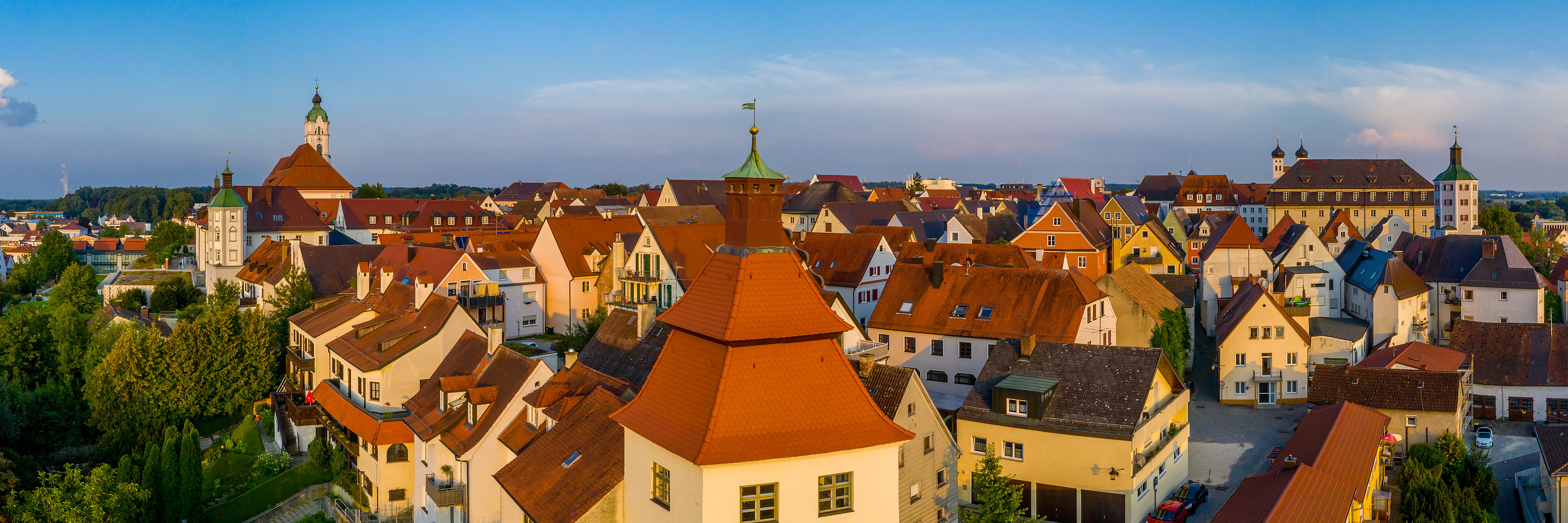 Stadt Günzburg mit Türmen. Foto: Philipp Röger für die Stadt Günzburg