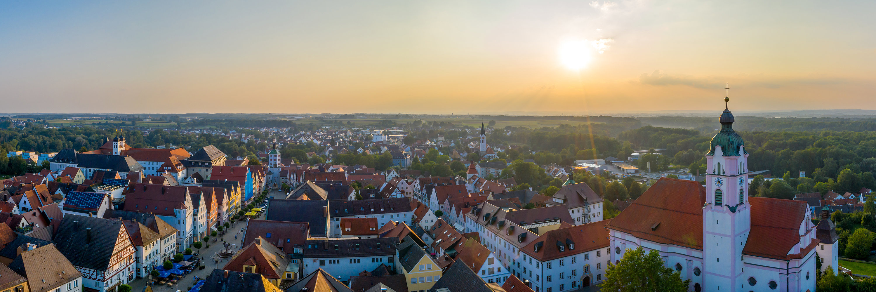 Stadtansicht mit Frauenkirche. Foto: Philipp Röger für die Stadt Günzburg