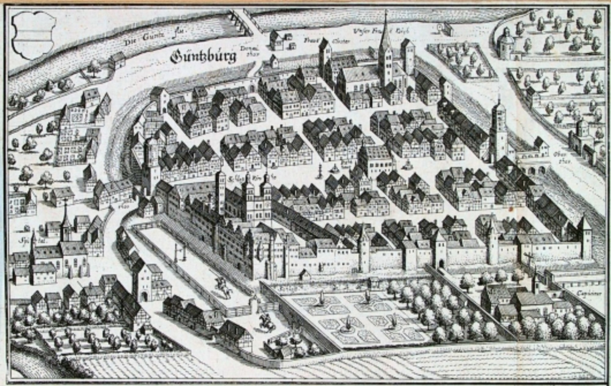 Stadtkarte. Grafik: Stadtarchiv Günzburg