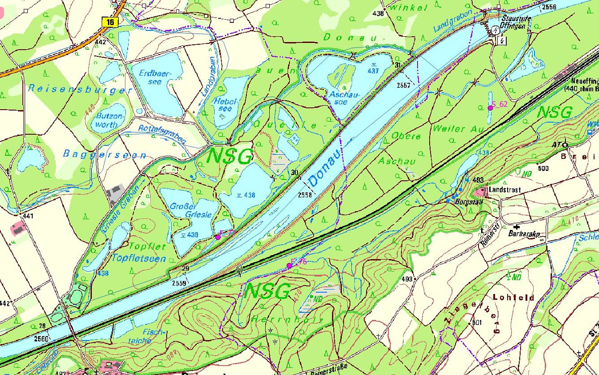 Karte Naturschutzgebiet Topflet und Obere Aschau