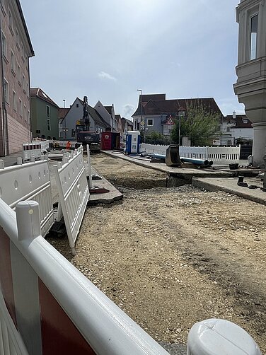 Der erste Bauabschnitt in der Dillinger Straße soll noch in dieser Woche planmäßig abgeschlossen werden. Foto: Michael Lindner/ Stadt Günzburg