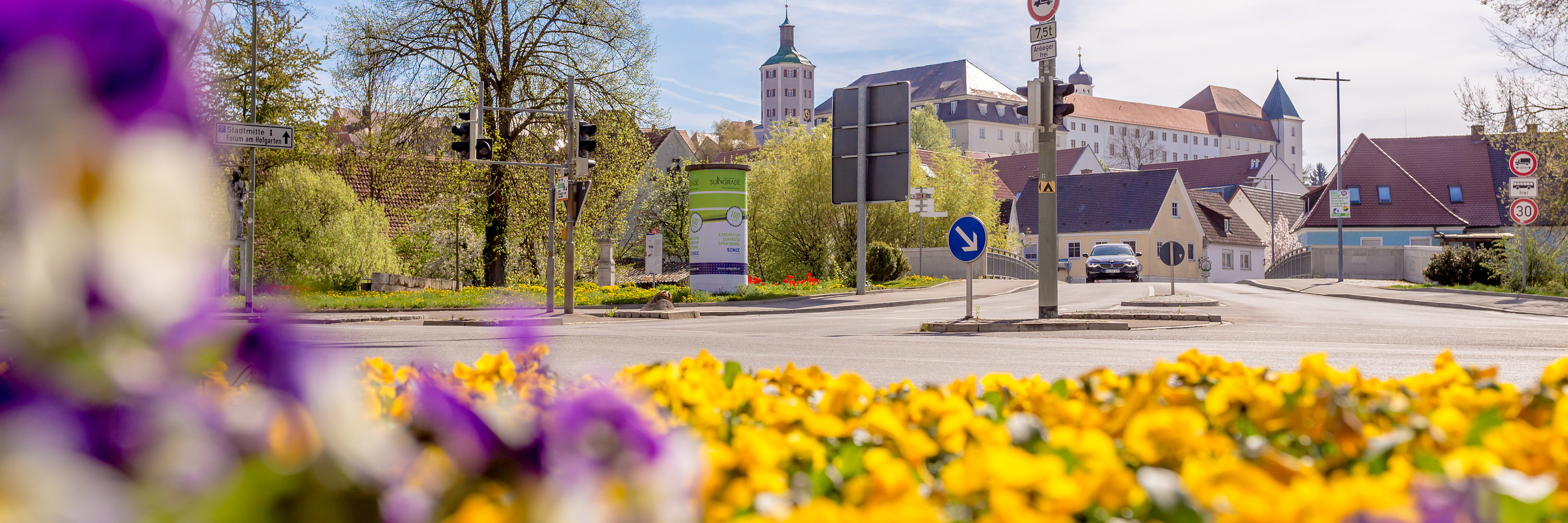 Kreuzung am Pfarrhofplatz. Foto: Philipp Röger für die Stadt Günzburg