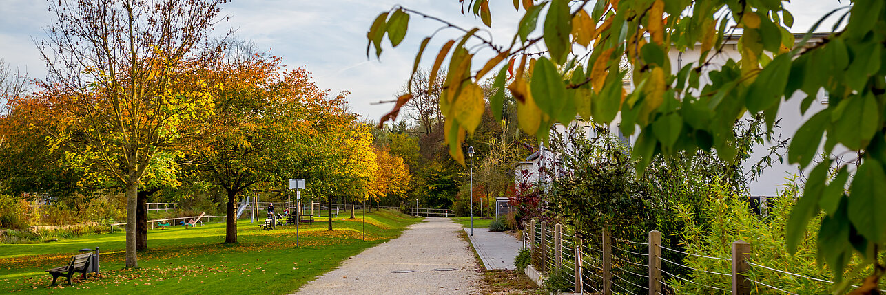 Werkkanal Bleiche Hagenweide Liebesbrücke. Foto: Philipp Röger für die Stadt Günzburg