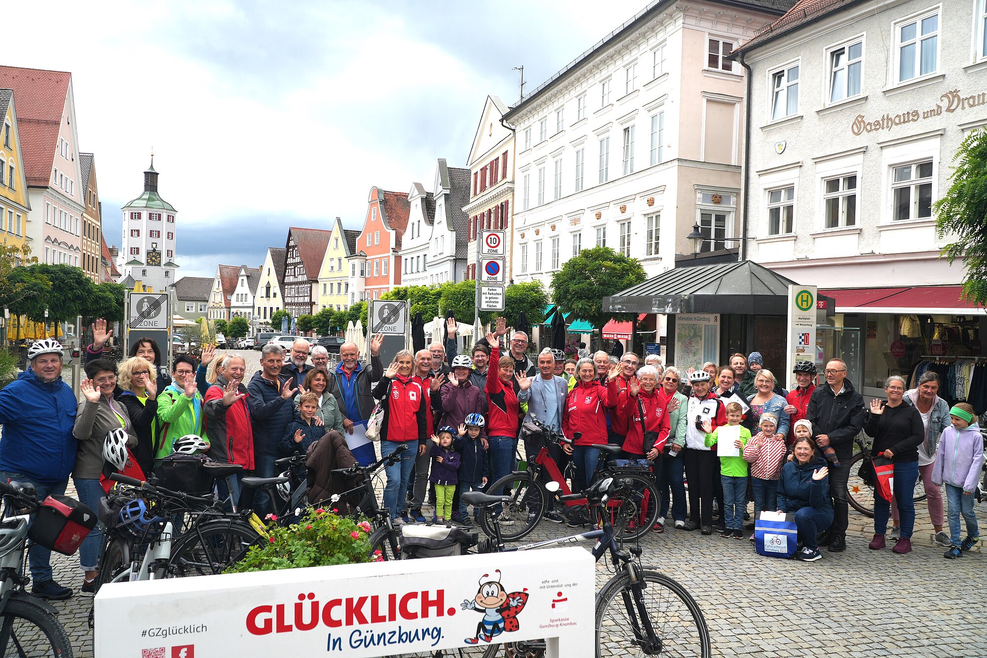Die "Siegerehrung" vom Stadtradeln 2024. Foto: Gianluca Nowak/Stadt Günzburg