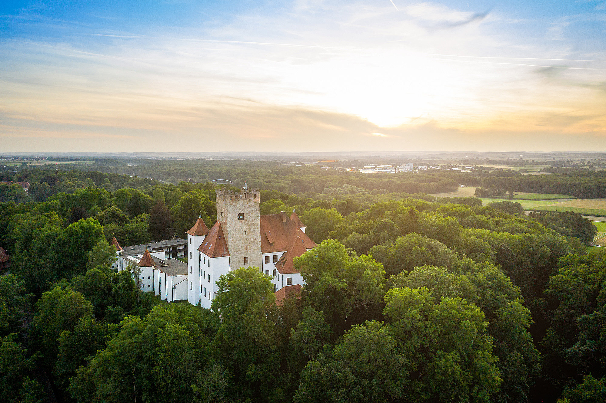 Schloss Reisensburg von oben. Foto: Philipp Röger für die Stadt Günzburg
