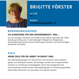 Kandidatin Brigitte Förster